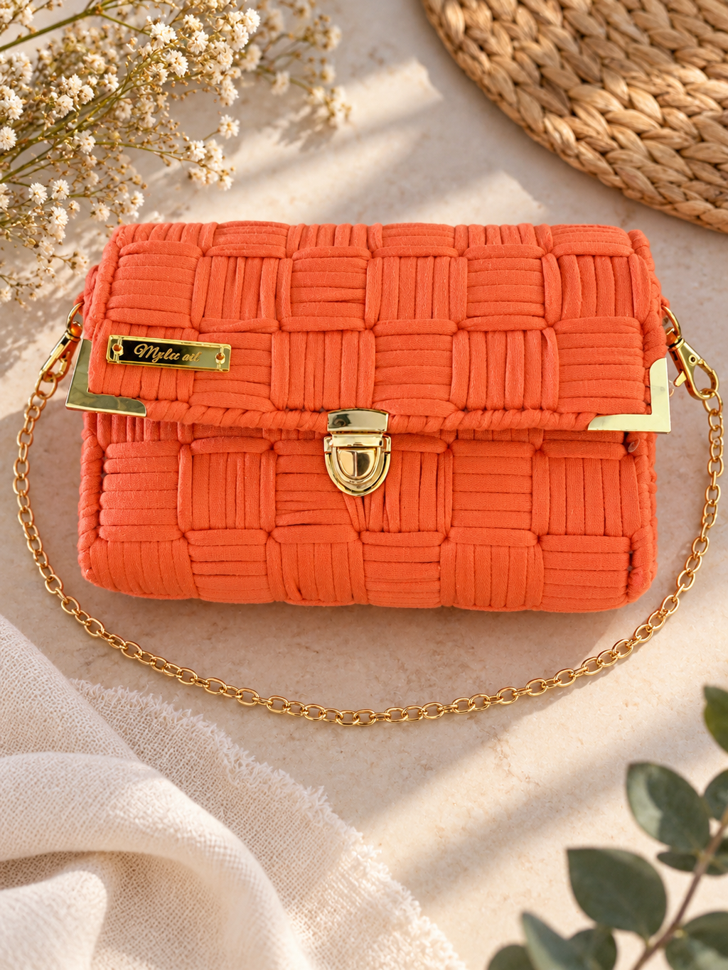 Bolso Sol Naranja — Hecho a Mano