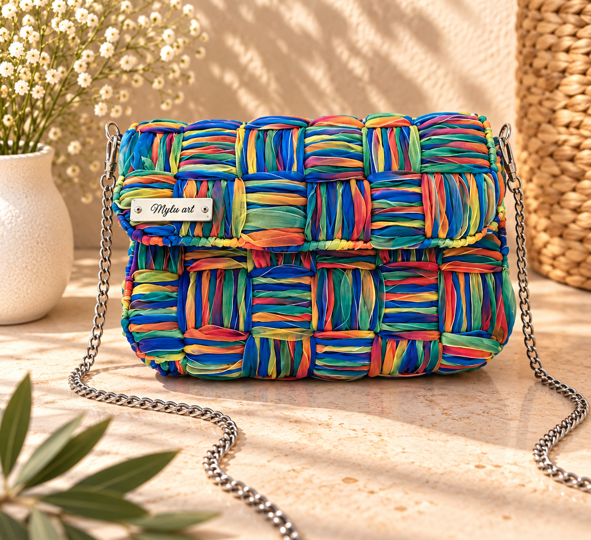 Bolso Arcoíris — Tejido a Mano